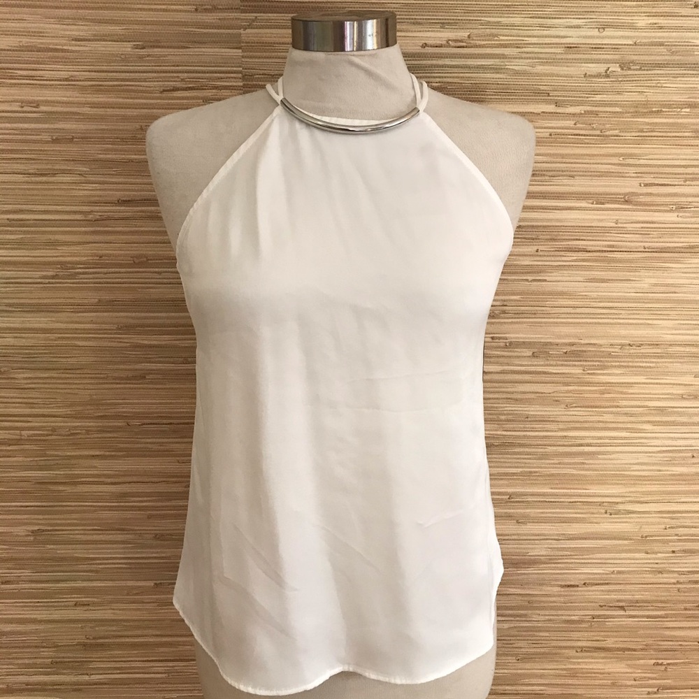 ZARA Halter Top with Attached Silver Neck Charm - Picture 2 of 11